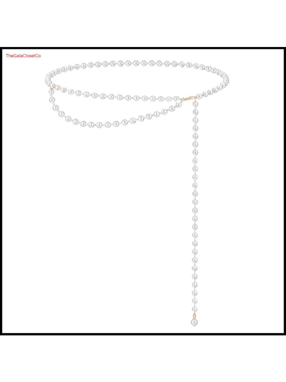 Double Layered Pearl Body Chain Belt